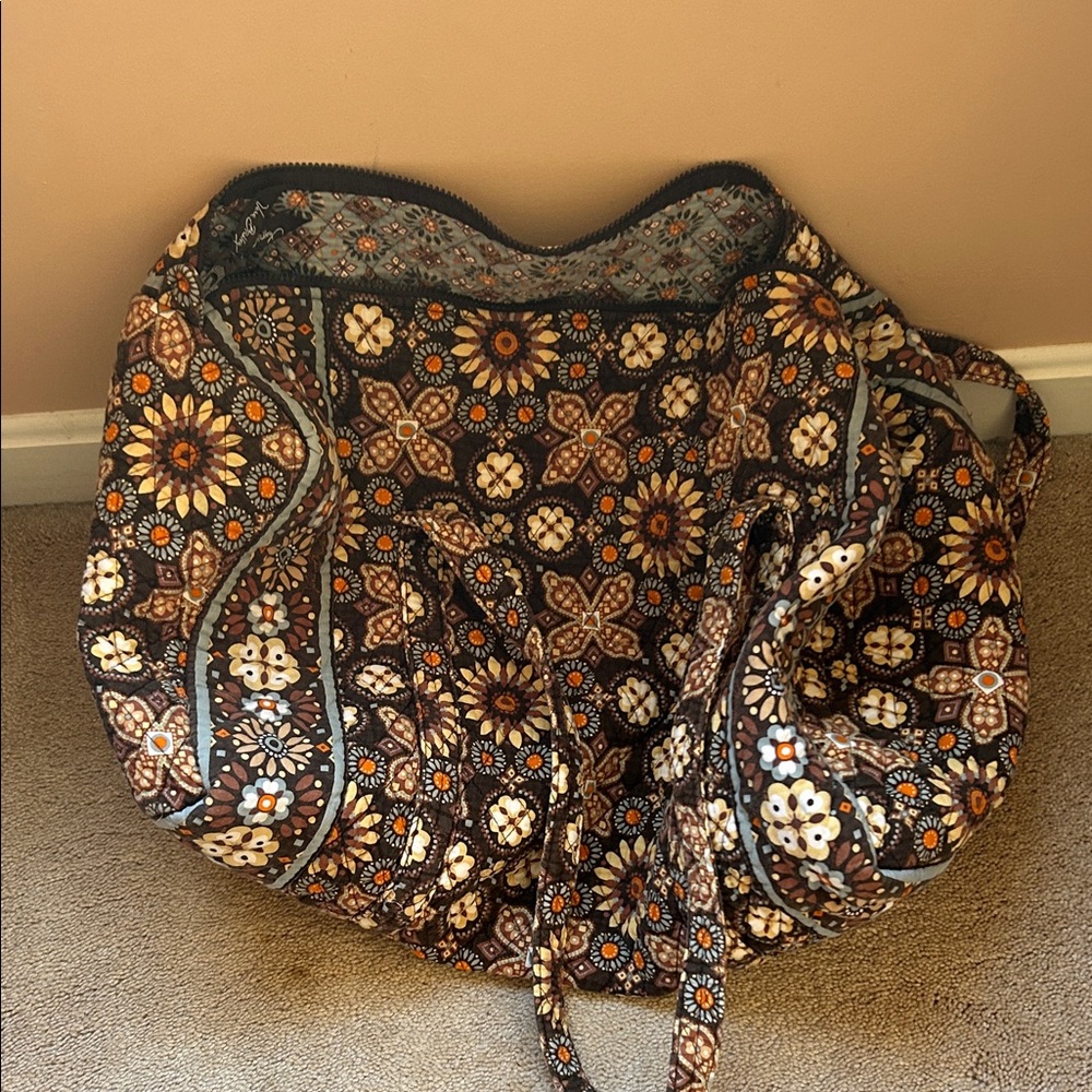 Vera Bradley Floral Travel Bag - Brown and Orange